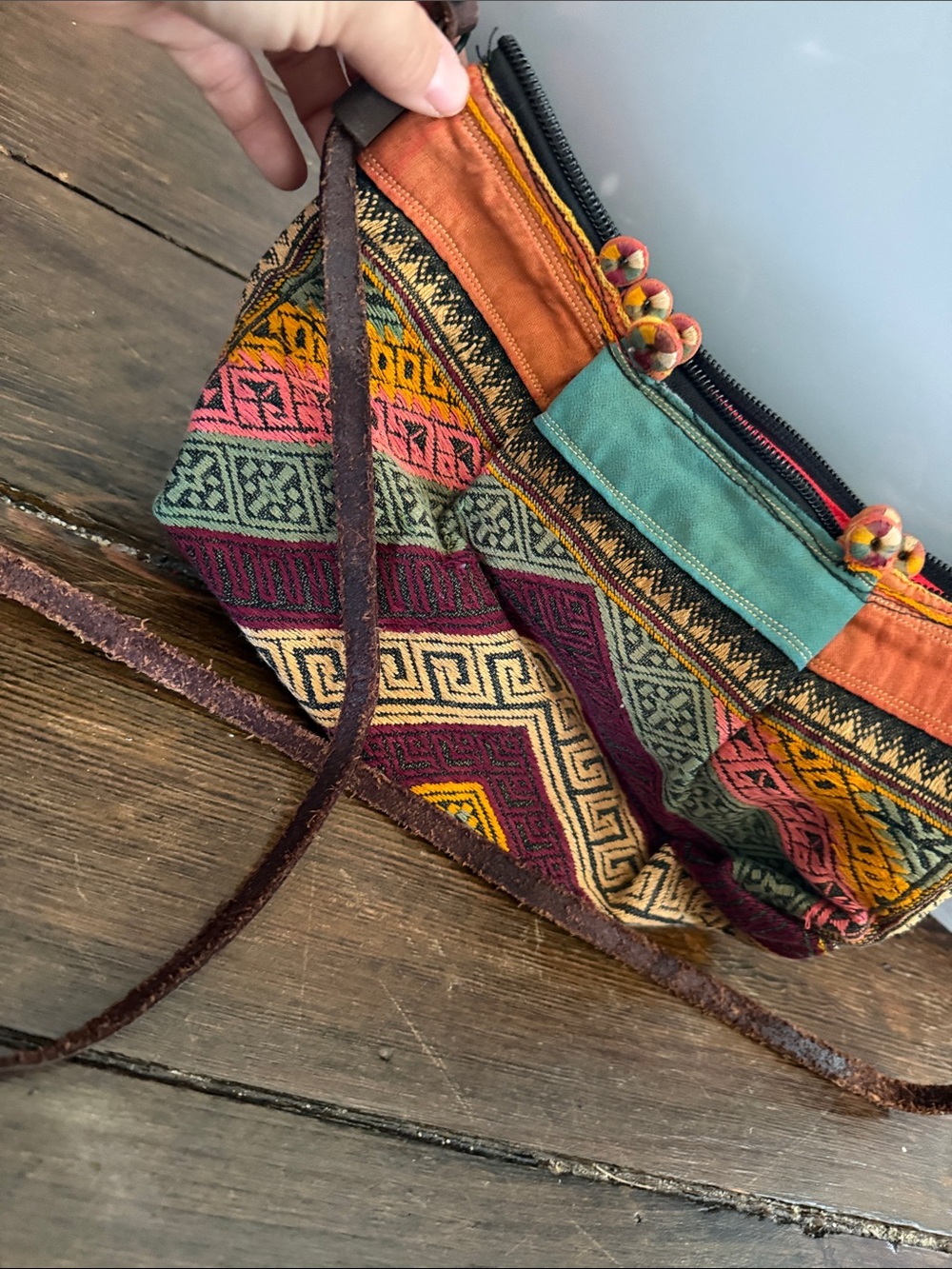 Boho Ethnic Pattern Crossbody Bag in Multicolor